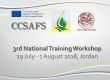 3rd National Training Workshop, 29 July – 1 August 2018, Jordan