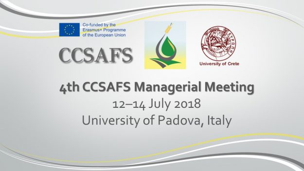 4th CCSAFS Managerial Meeting, 12-14 July, Italy
