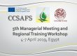 5th Managerial Meeting and Regional Training Workshop, 4-7 April 2019, Egypt