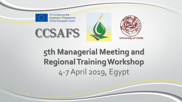 5th Managerial Meeting and Regional Training Workshop, 4-7 April 2019, Egypt