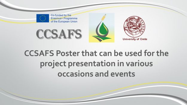 CCSAFS Poster that can be used for the project presentation in various occasions and events