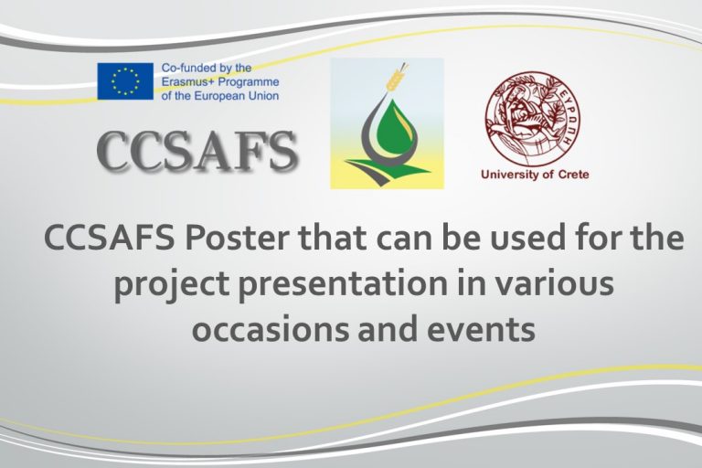 CCSAFS Poster that can be used for the project presentation in various occasions and events