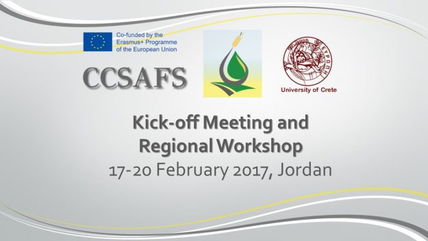 Kick-off Meeting and Regional Workshop, 17-20 February 2017, Jordan Kick-off Meeting and Regional Workshop, 17-20 February 2017, Jordan